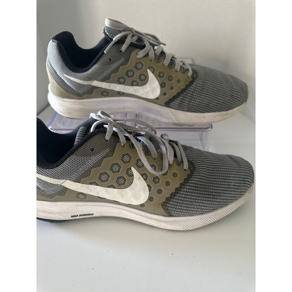 Nike Downshifter 8 Running Shoes Mens Size 9.5 Gray‎ White Sneakers - Picture 4 of 7